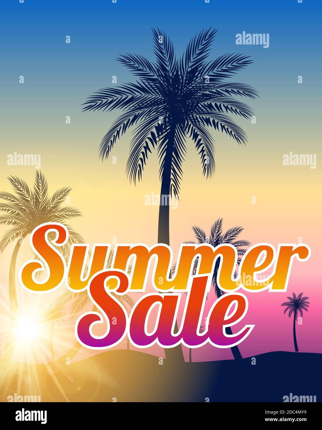 Abstract Summer Sale Background. Illustration Stock Photo - Alamy