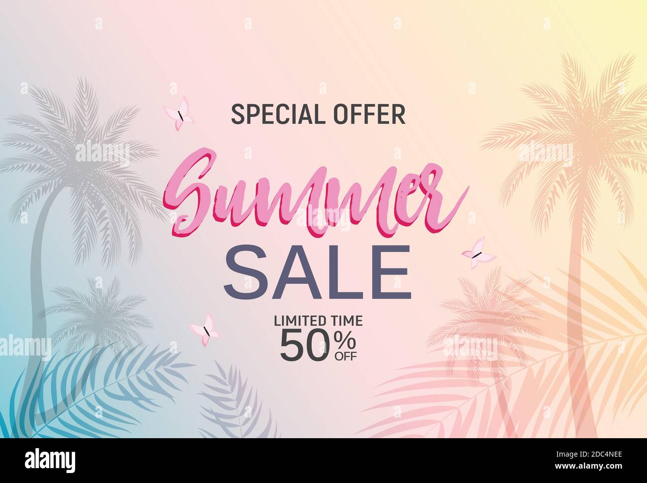 Abstract Summer Sale Background. Illustration Stock Photo - Alamy