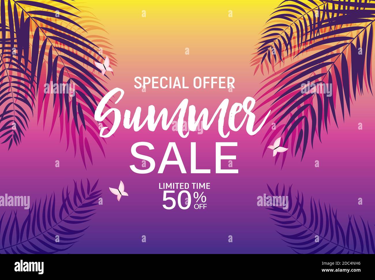 Abstract Summer Sale Background. Illustration Stock Photo - Alamy