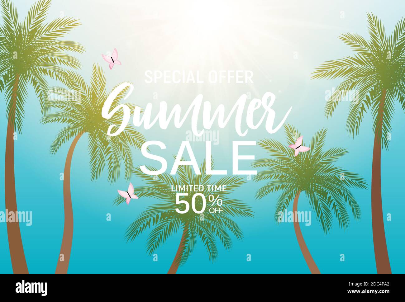 Abstract Summer Sale Background. Illustration Stock Photo - Alamy