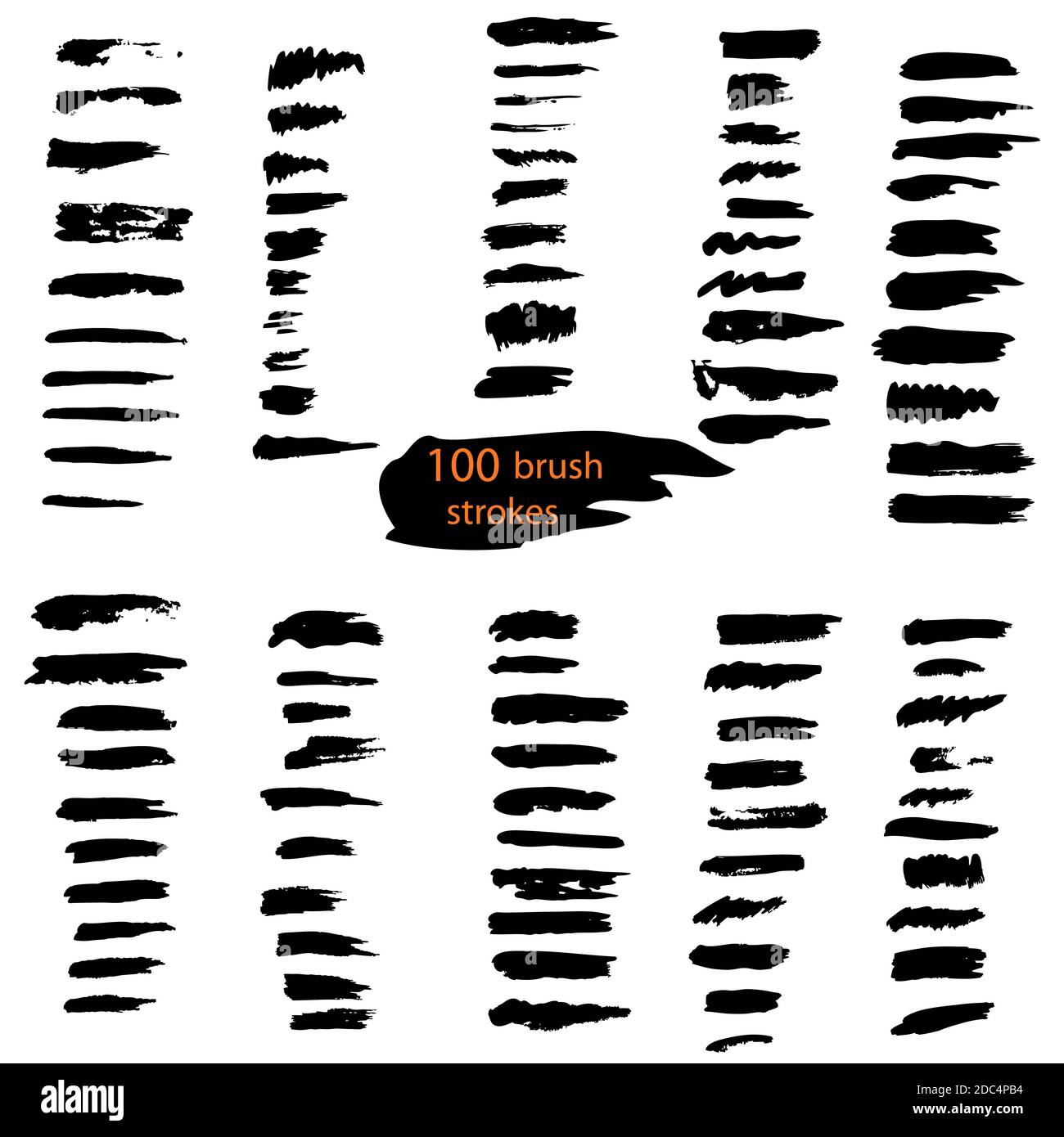 Abstract ink calligraphy brush strokes Cut Out Stock Images & Pictures -  Page 2 - Alamy