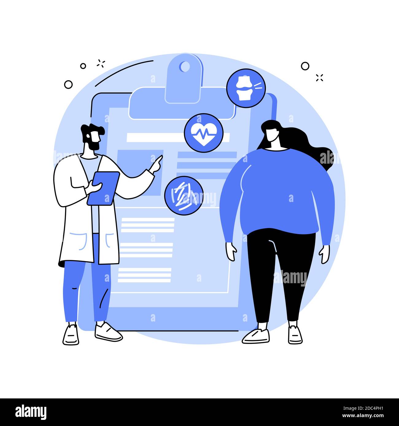 Obesity health problem abstract concept vector illustration Stock ...