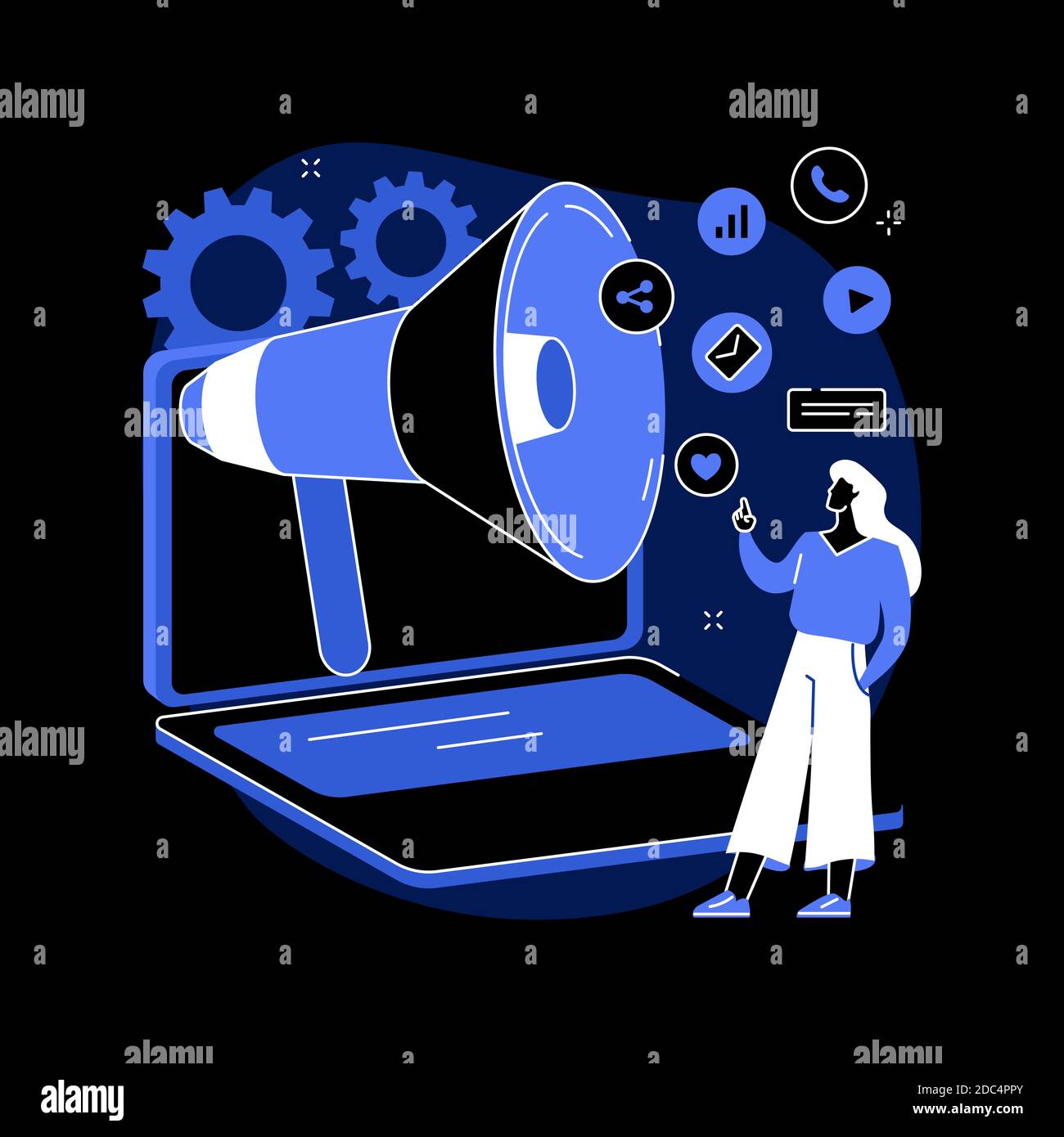 Online marketing abstract concept vector illustration Stock Vector ...