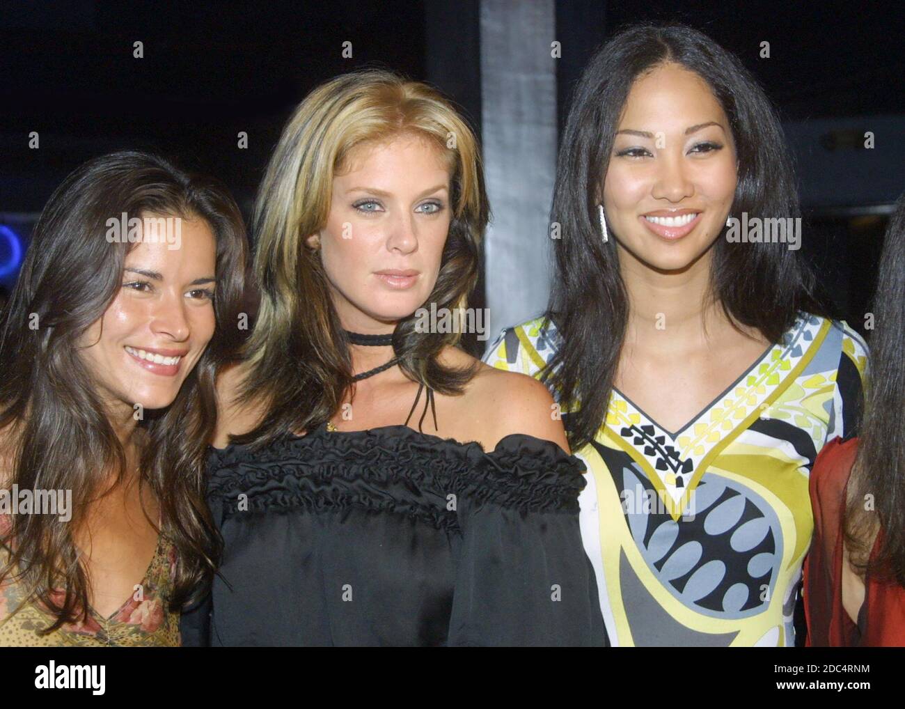Miami Beach, FL 11-17-2001 Patricia Velasquez, Rachel Hunter and Kimora Lee (Mrs. Russell Simmons) at the Ford Models Super Model  of the  World event at Level. Photo by Adam Scull/PHOTOlink Stock Photo