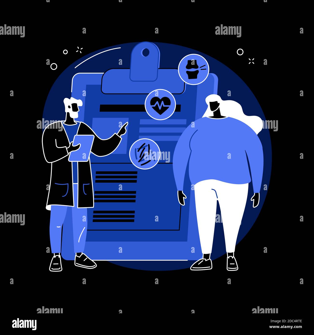 Obesity health problem abstract concept vector illustration Stock ...