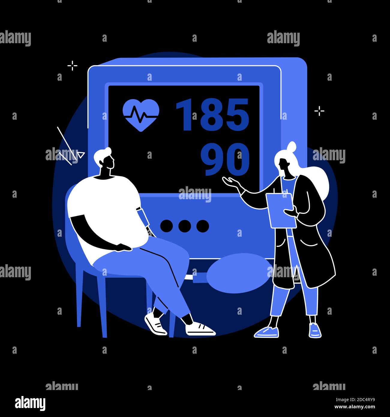 High blood pressure abstract concept vector illustration Stock Vector