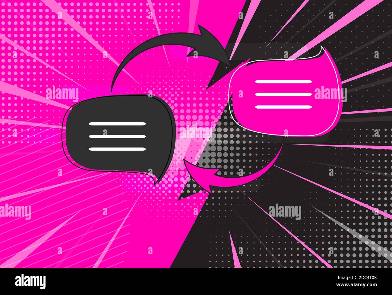 Language translation agency concept with speech bubble. Illustration Stock Photo Alamy