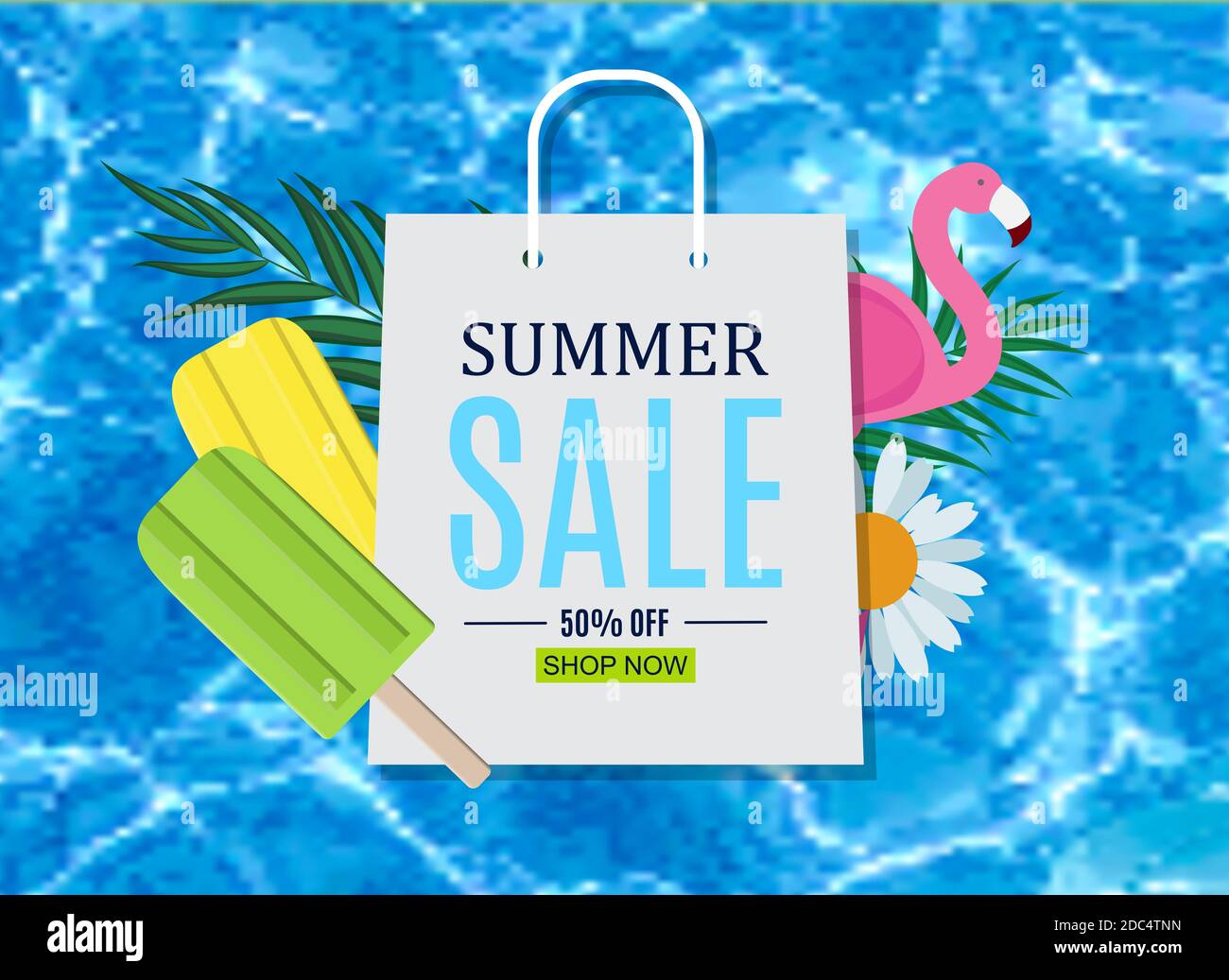 Abstract Summer Sale Background. Illustration Stock Photo - Alamy