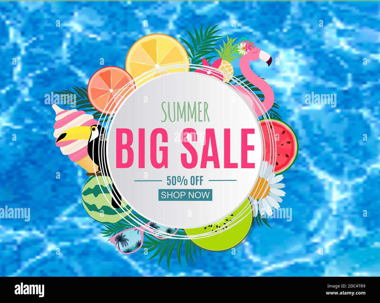 Abstract Summer Sale Background. Illustration Stock Photo - Alamy