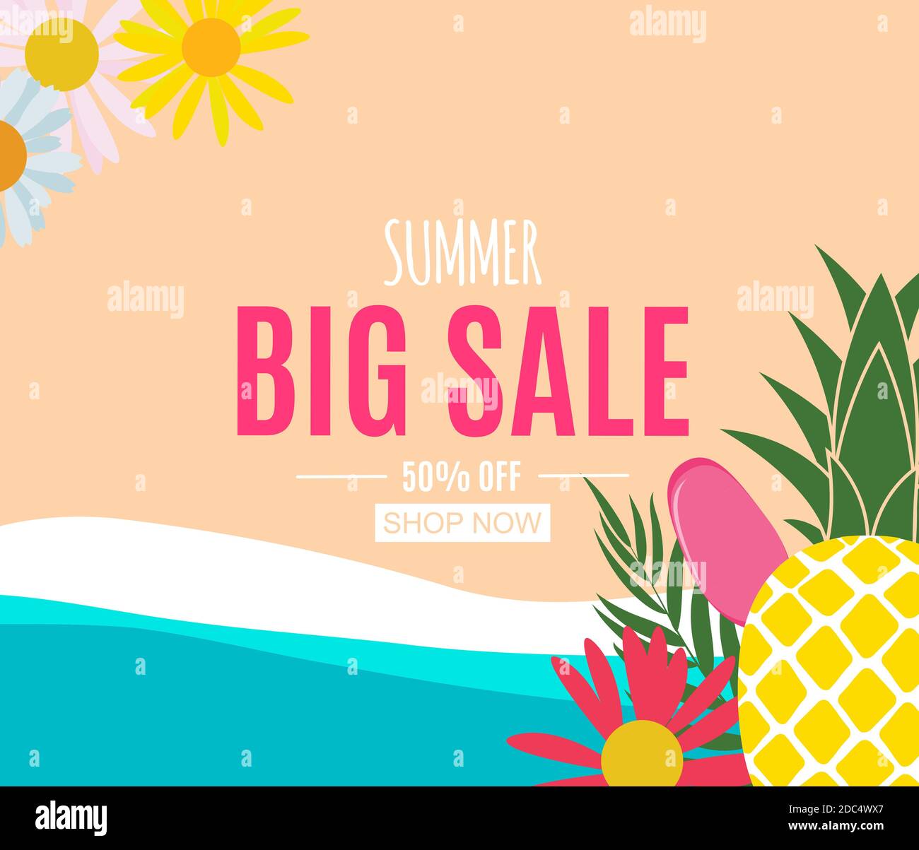 Abstract Summer Sale Background. Illustration Stock Photo - Alamy