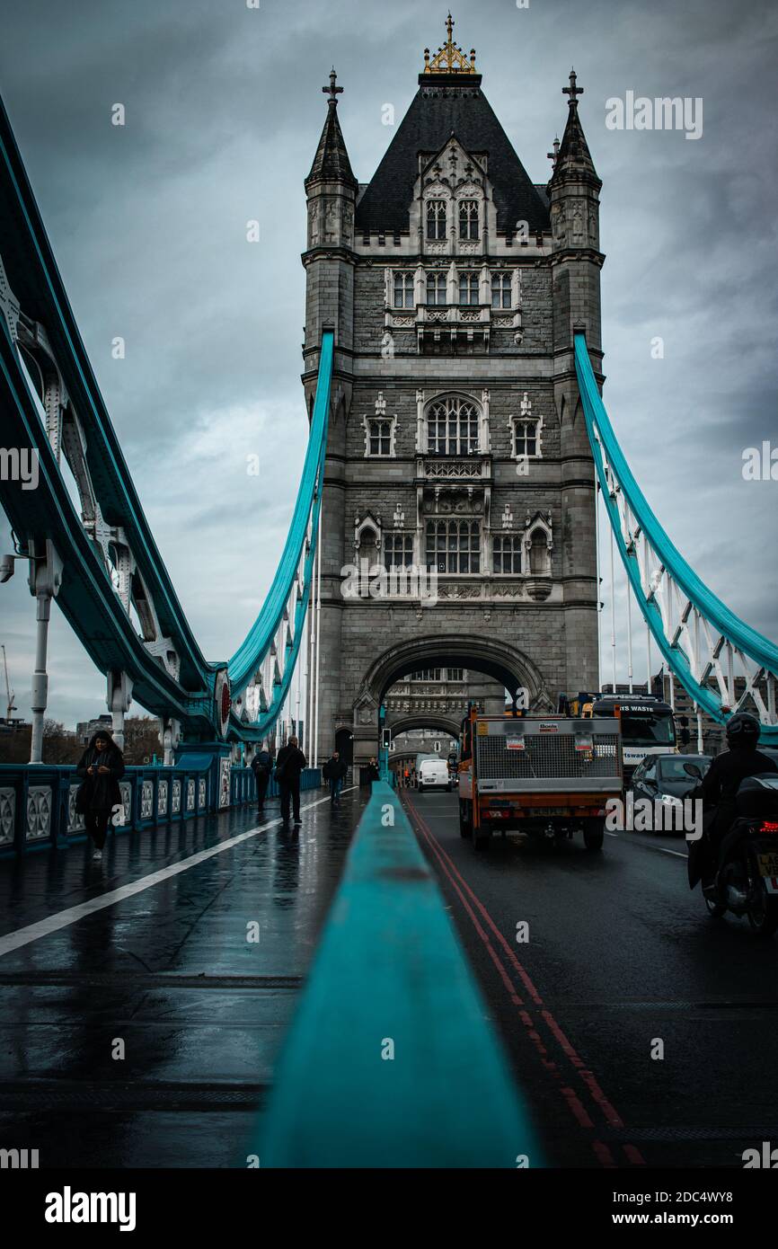 Shots of the city of london during a rainy day Stock Photo