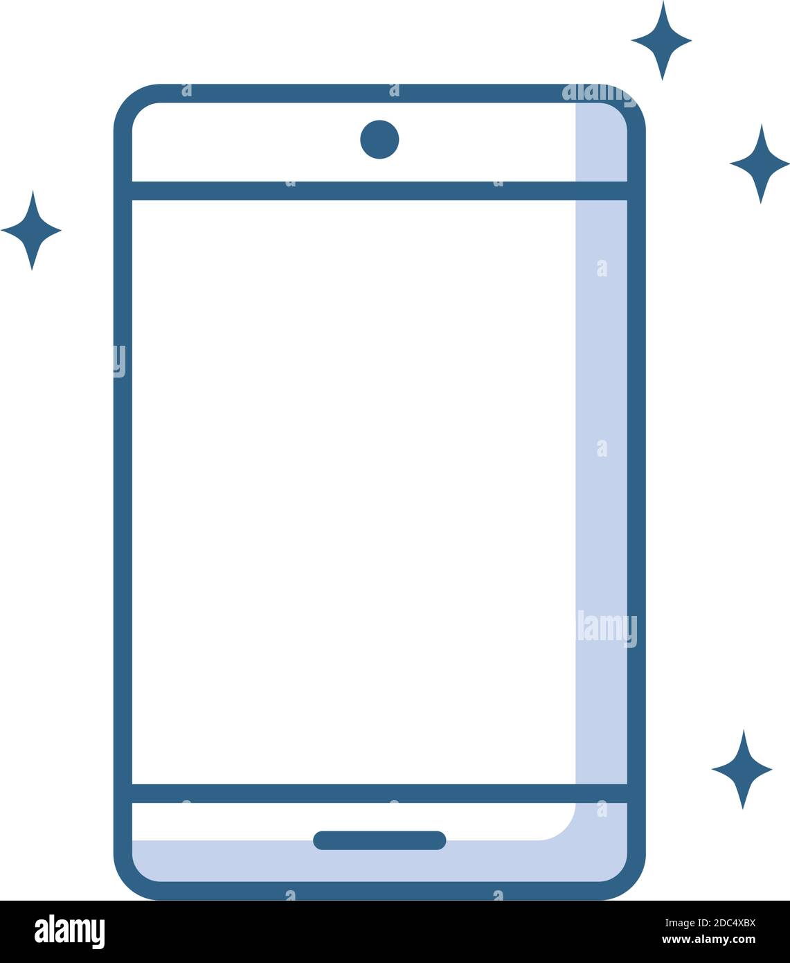 smartphone device gadget technology vector illustration line style icon ...