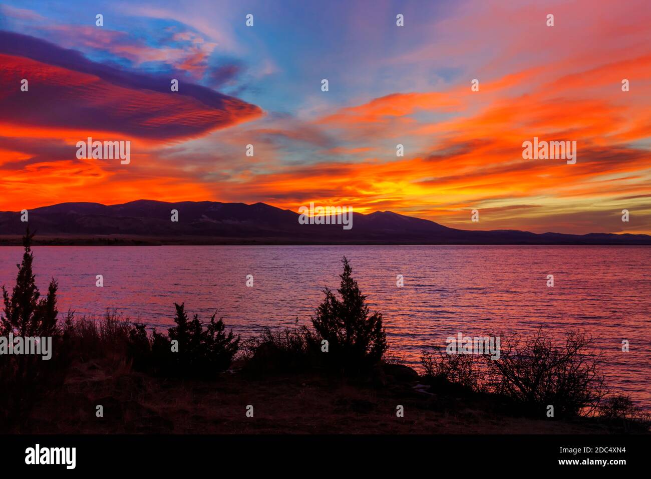 sunrise over canyon ferry lake winston, montana Stock Photo Alamy