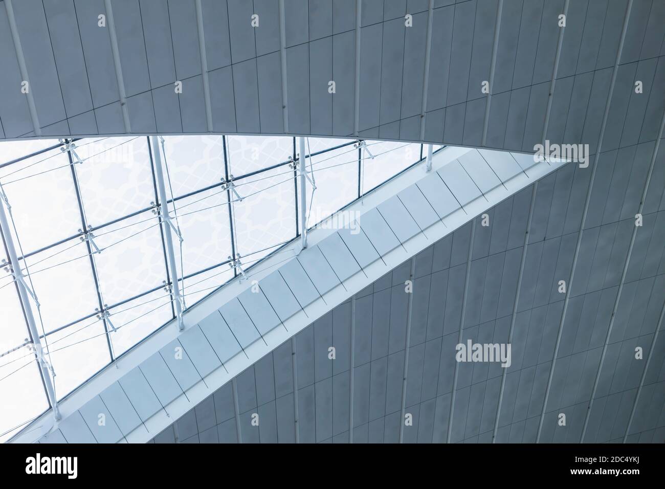 Detail of the dome architecture and light openings, at Dubai