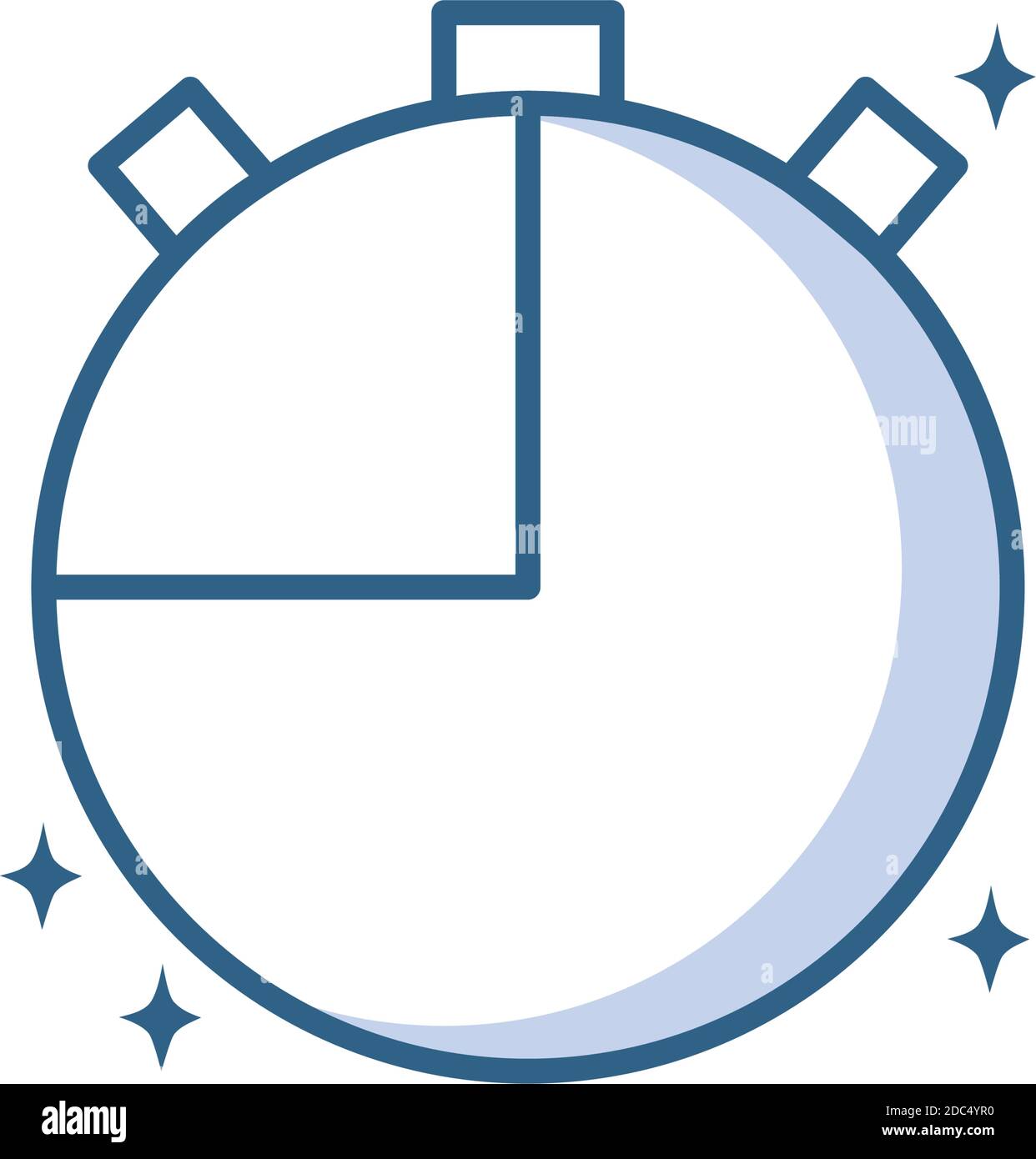 chronometer clock time device vector illustration line style icon Stock ...