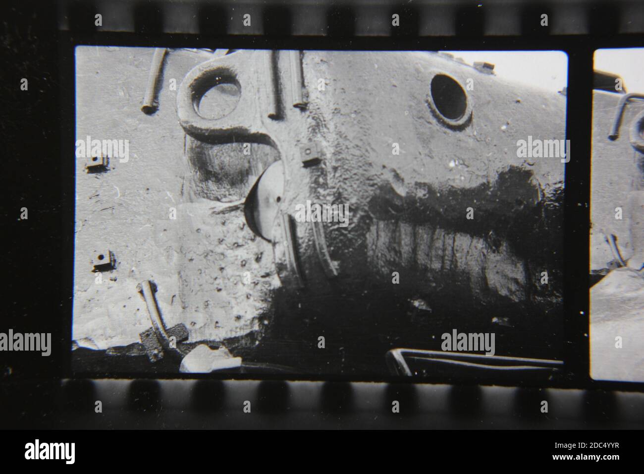 Fine 1970s vintage black and white photography closeup of a formidable ...