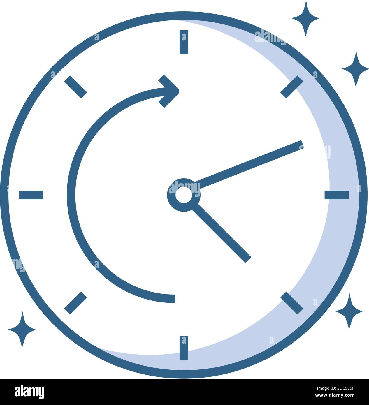 clock time service device vector illustration line style icon Stock ...