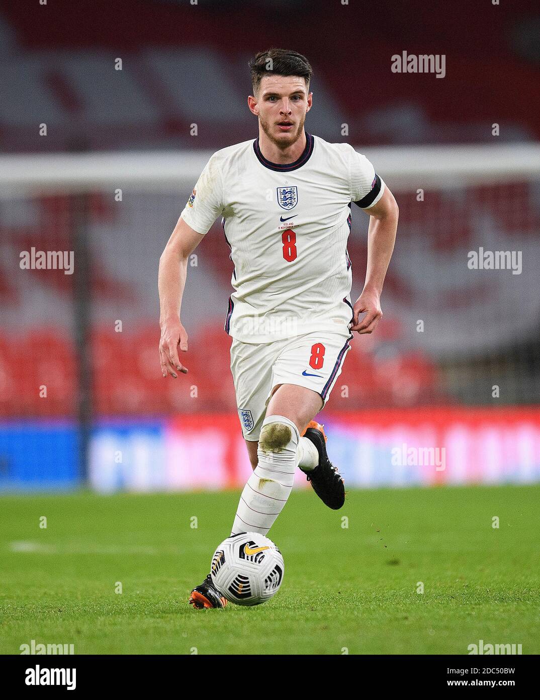 Wembley Stadium, London, 18th Nov 2020.   Engand’s Declan Rice  England v Iceland - UEFA Nations League - Group A2 - Wembley Picture Credit : © Mark Pain / Alamy Live News Stock Photo