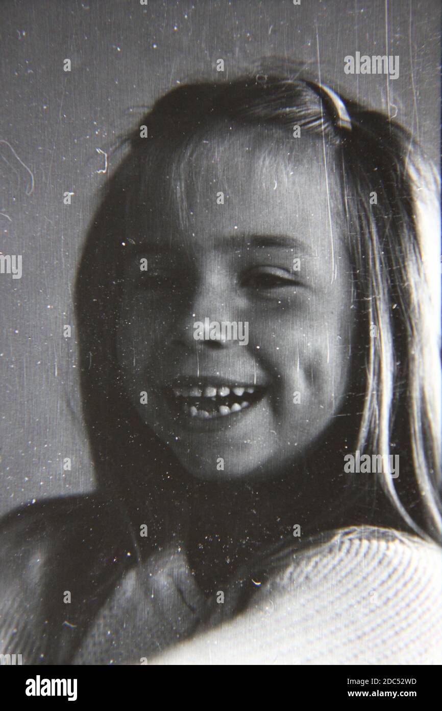 Fine 1970s vintage black and white photography of a portrait head shot ...