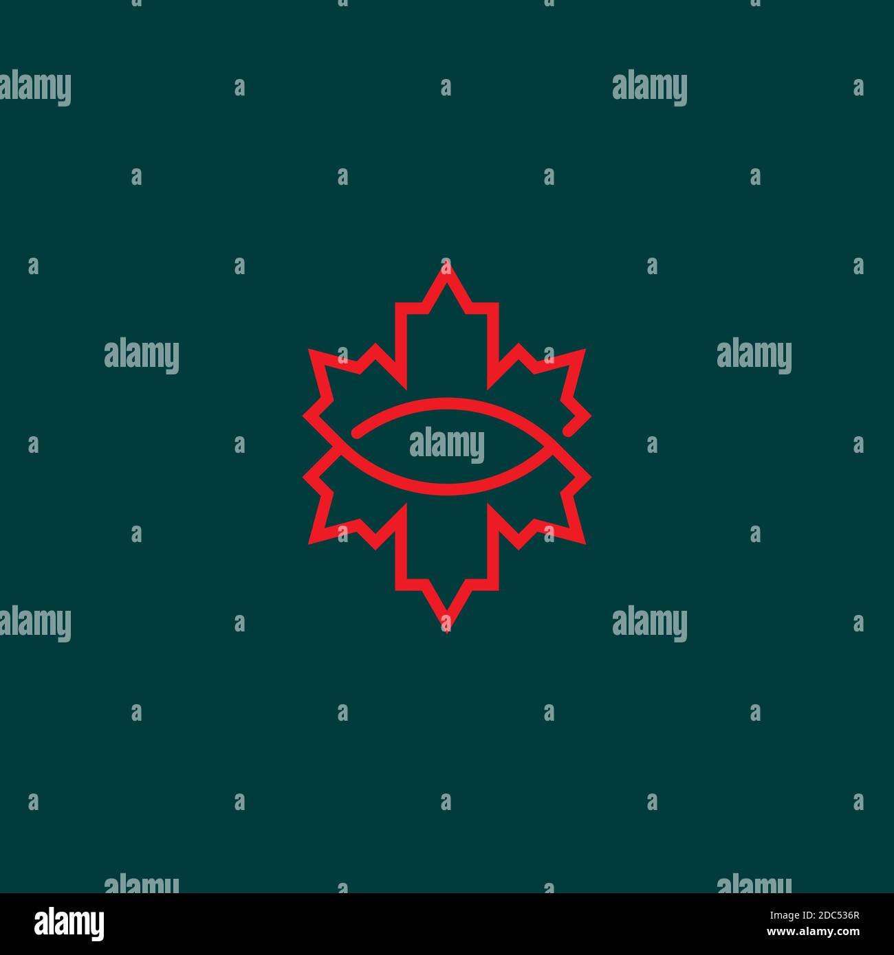 Maple leaf symbol logo design vector template Stock Vector