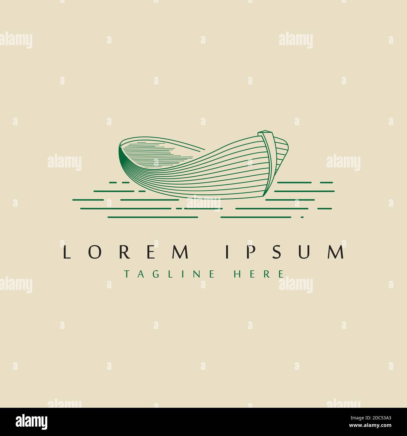 vintage boat logo design template Stock Vector Image & Art Alamy