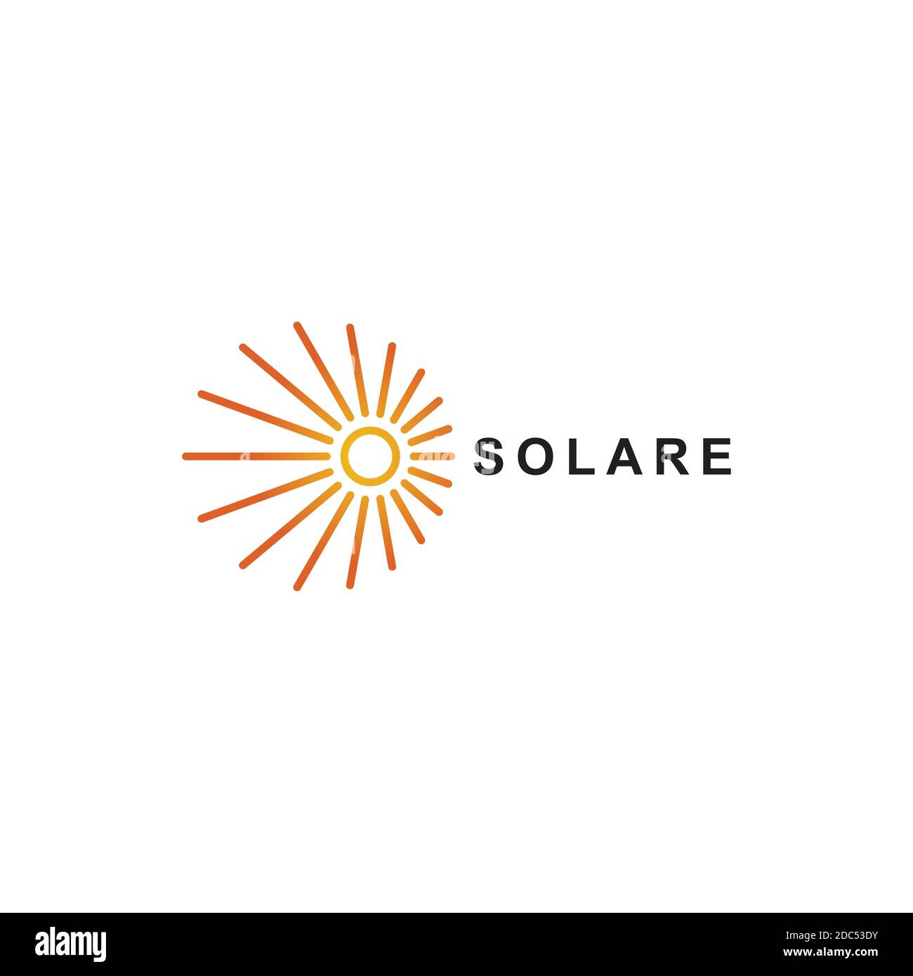 Solar logo design vector template.Creative sun symbol Stock Vector