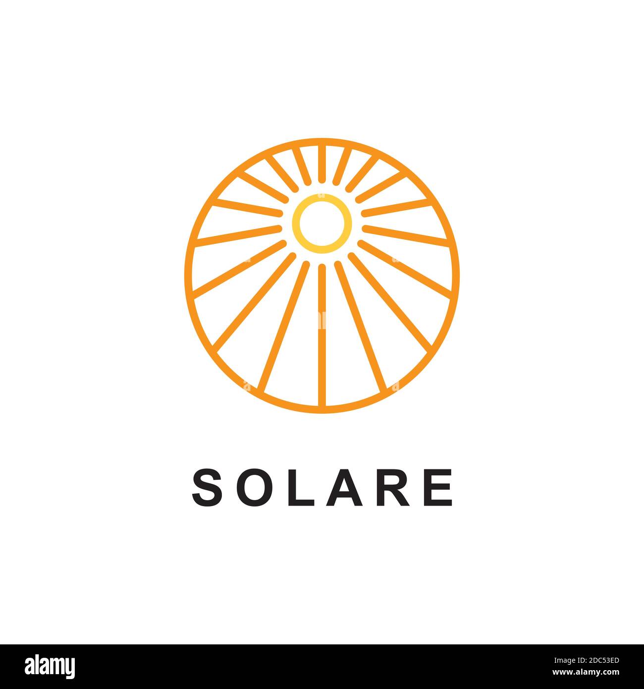 Solar logo design vector template.Creative sun symbol Stock Vector