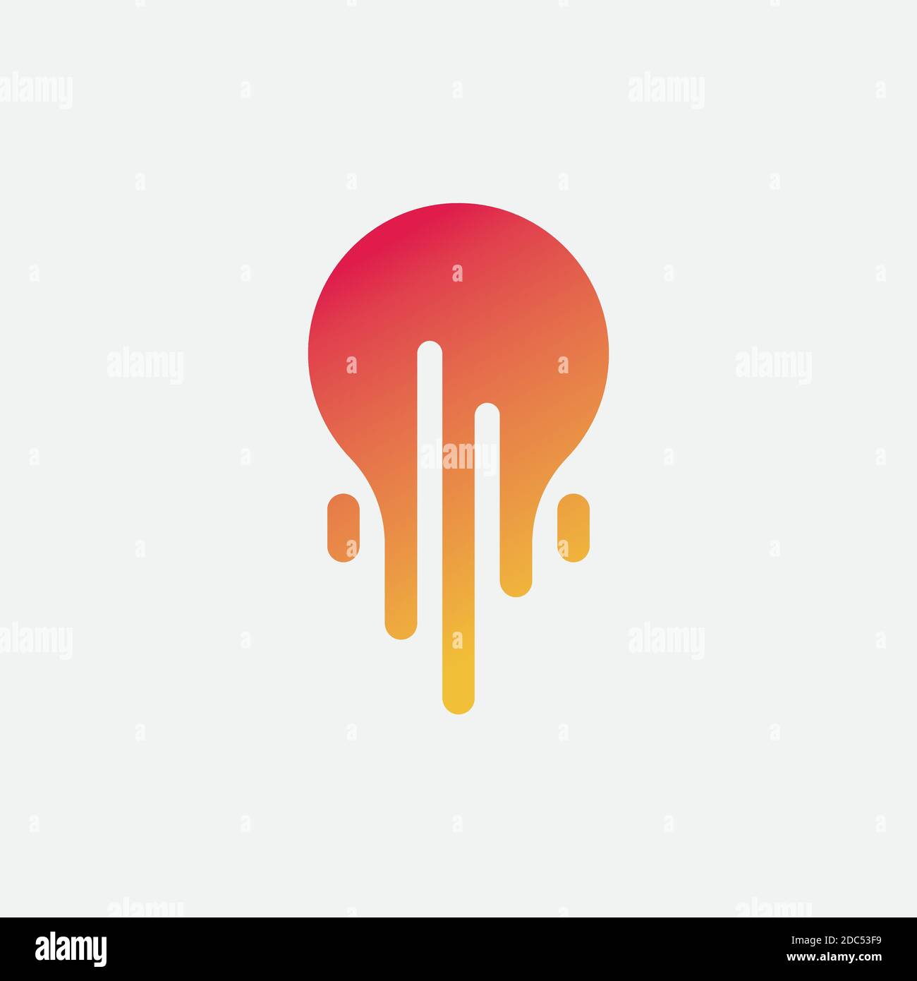 Creative bulb logo design idea.Abstract icon bulb Stock Vector