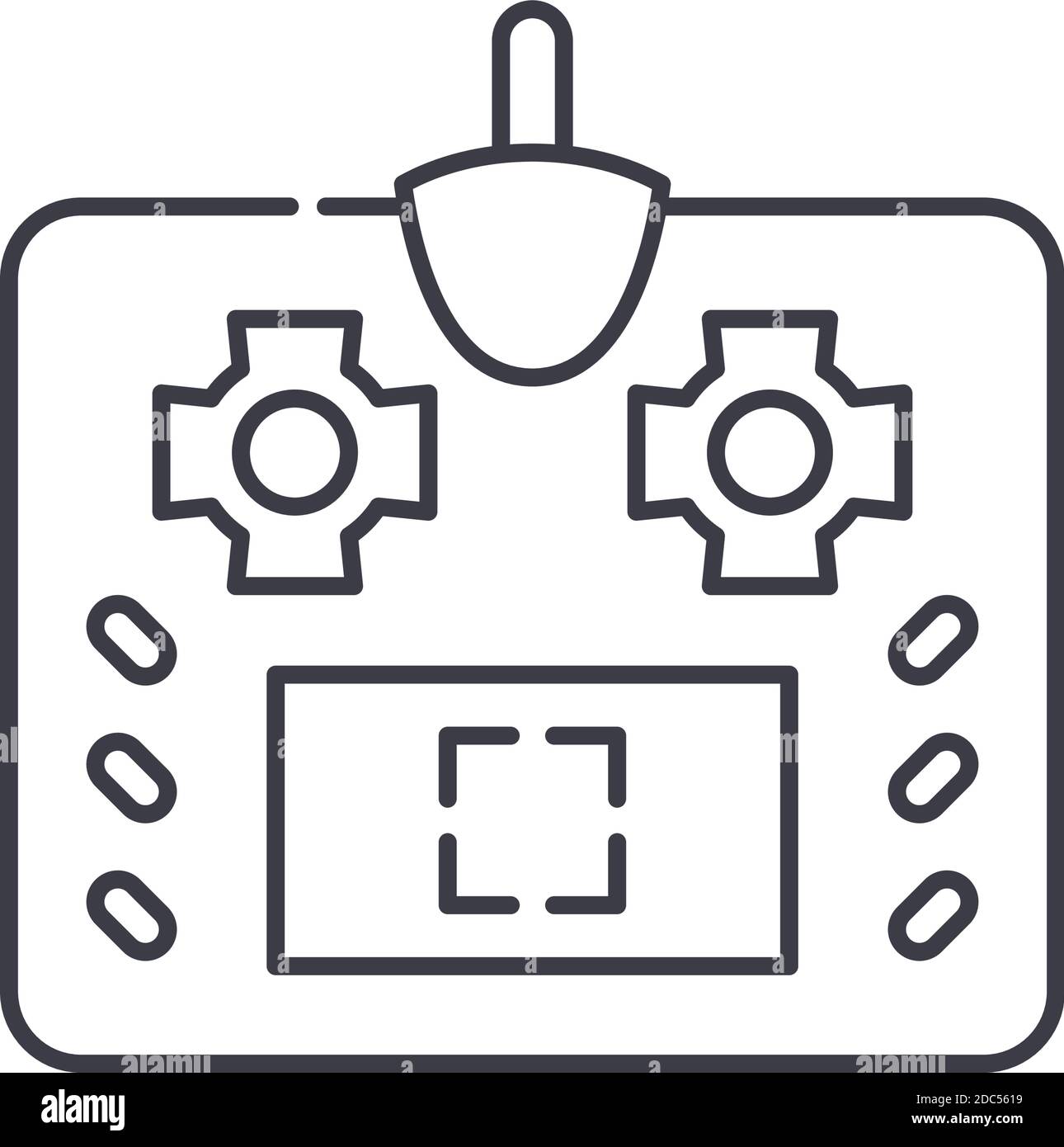 Remote control icon, linear isolated illustration, thin line vector ...