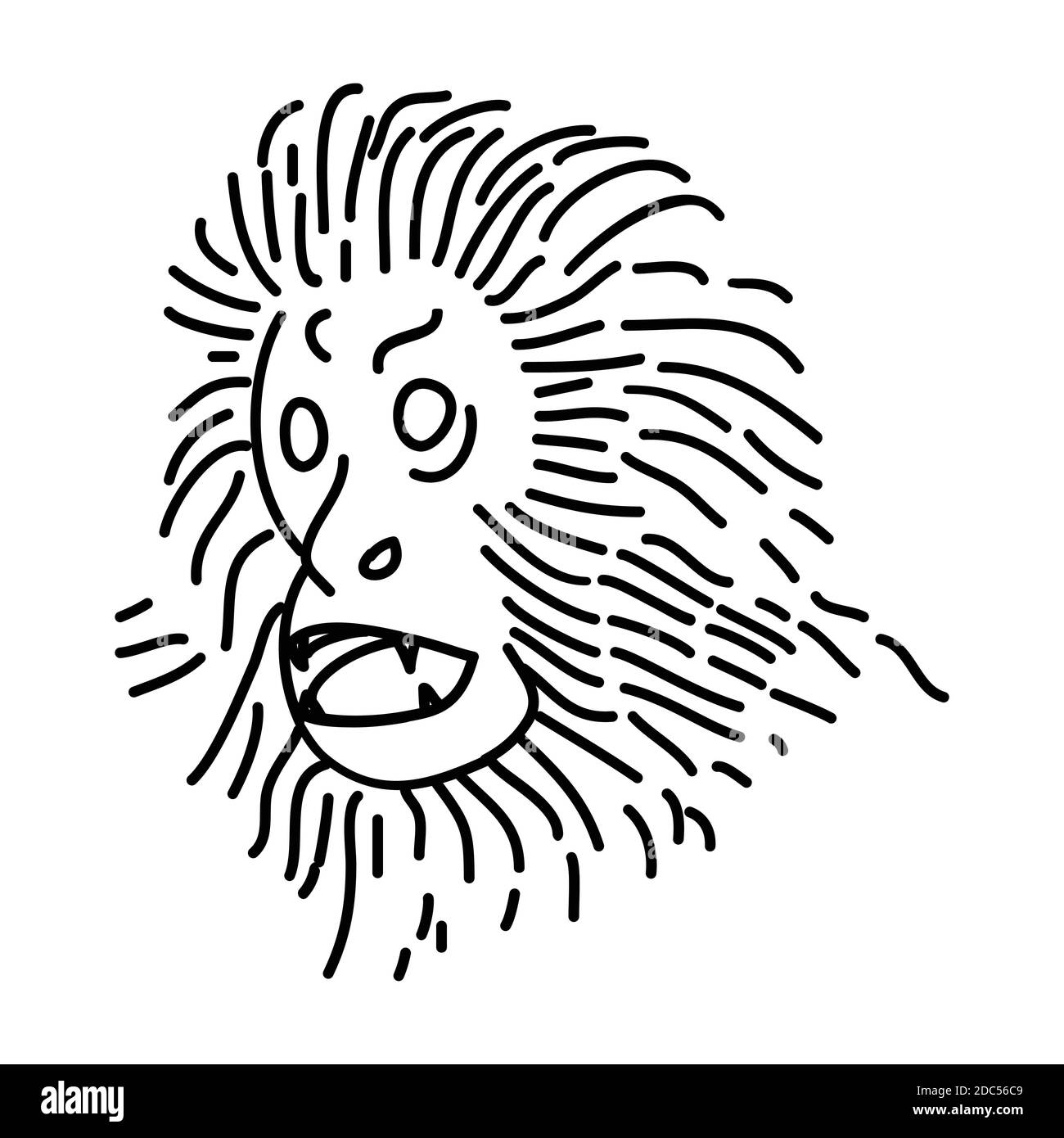 Golden Lion Tamarin Icon. Tropical Animal Hand Drawn Icon Set Vector. Stock Vector