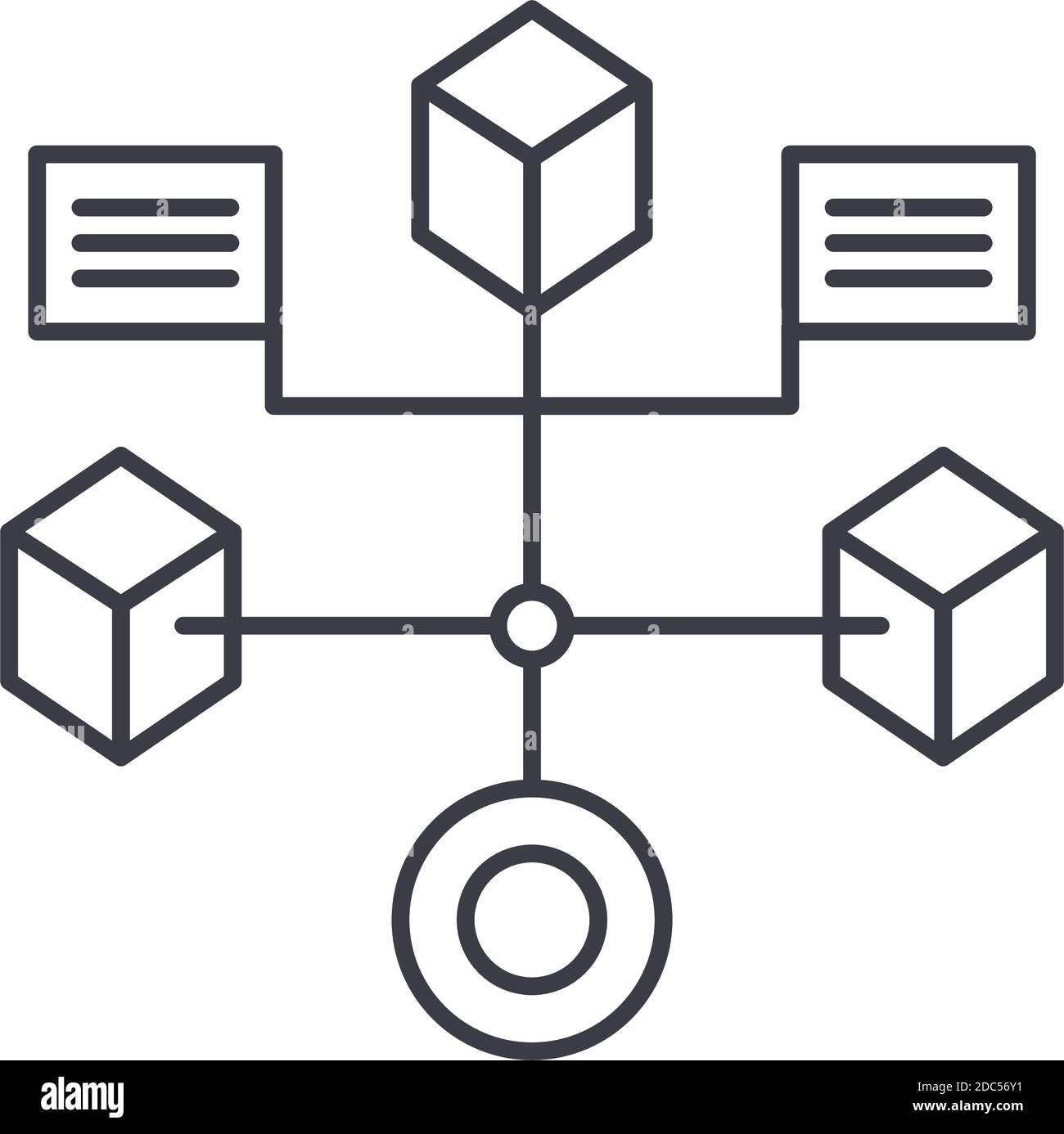 Structure icon, linear isolated illustration, thin line vector, web ...