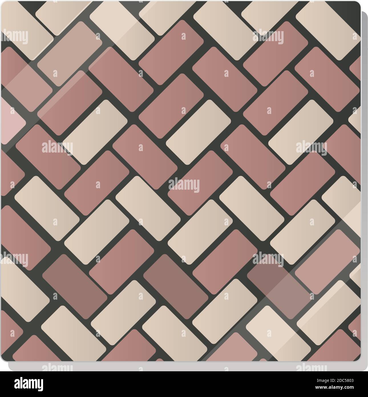 cladding bricks texture tile decoration design vector illustration Stock Vector