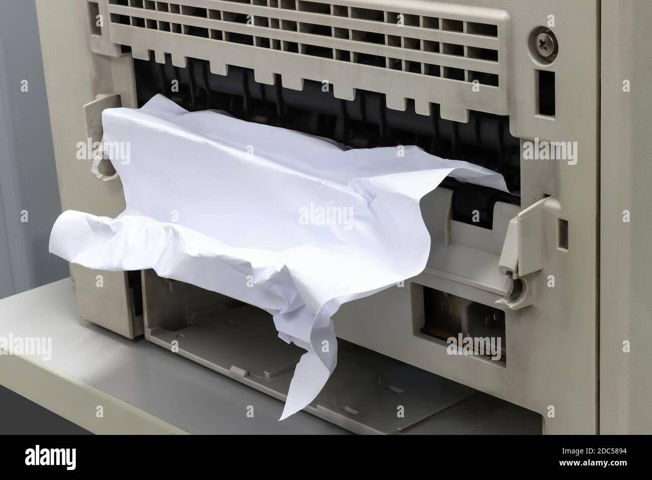 Paper Stuck, Paper Jam In Printer At Office Stock Photo Alamy