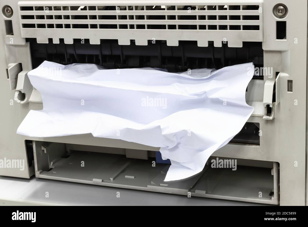 Paper Stuck, Paper Jam In Printer At Office Stock Photo Alamy