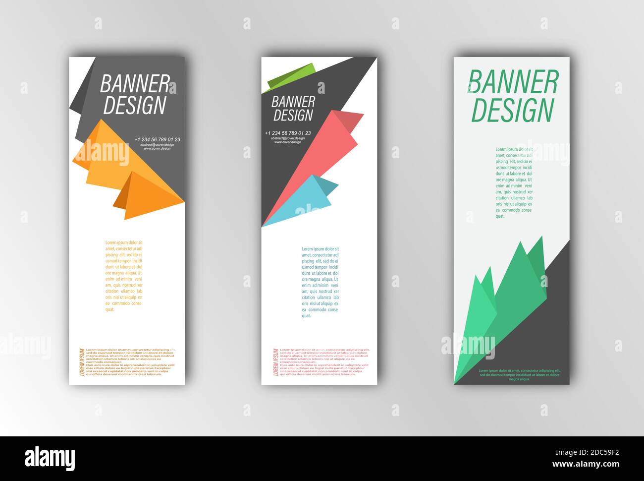 Abstract vector banner template. Illustration for the design of banners ...
