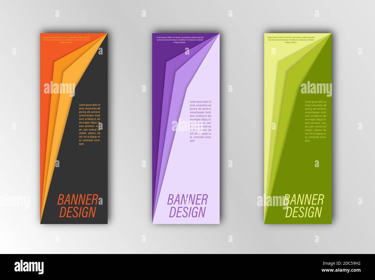 Abstract vector banner template. Illustration for the design of banners ...