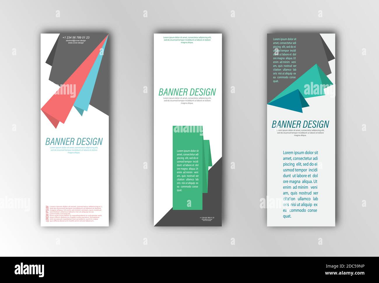 Abstract vector banner template. Illustration for the design of banners ...