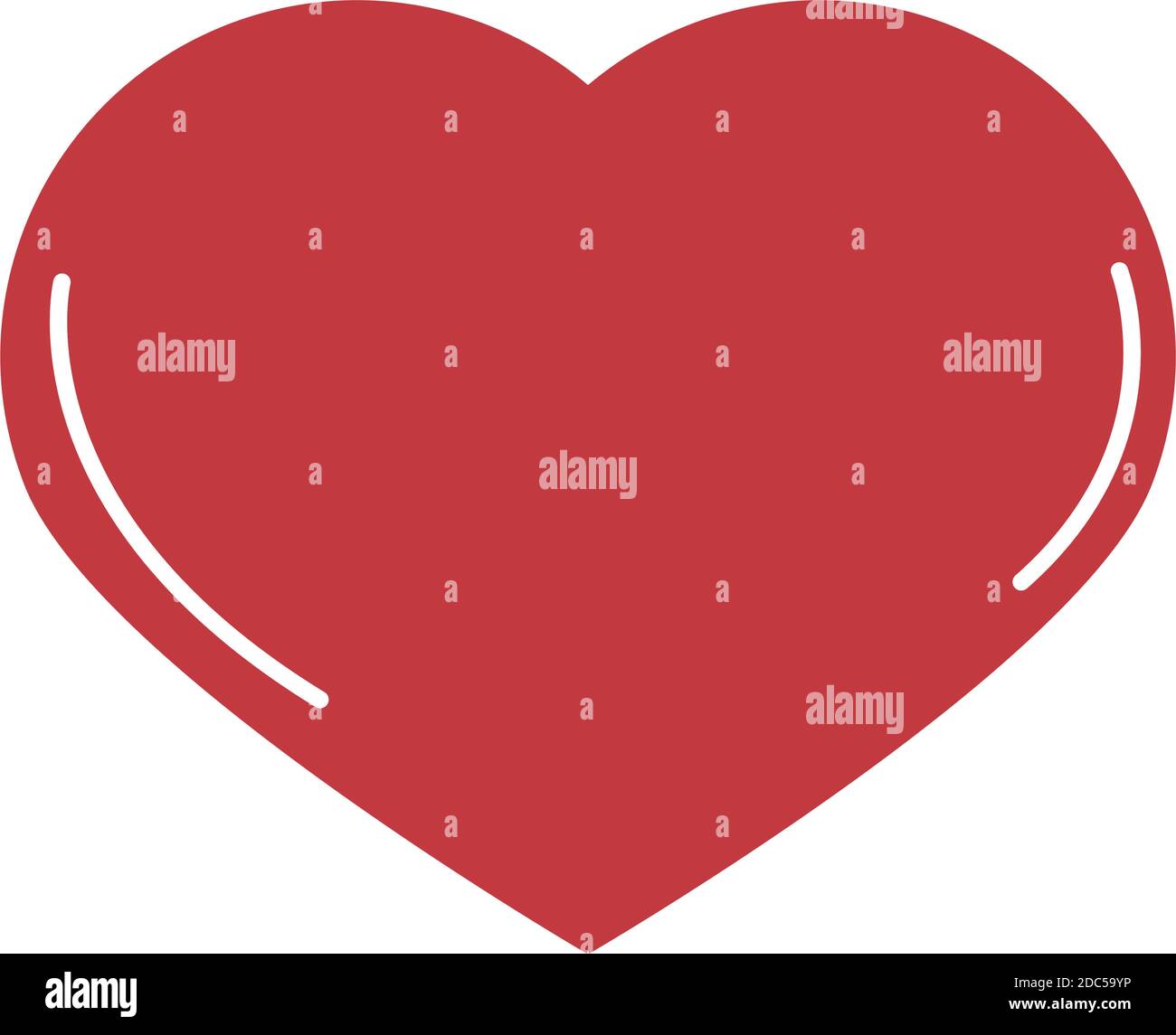 red heart love romantic cartoon vector illustration cartoon flat icon ...