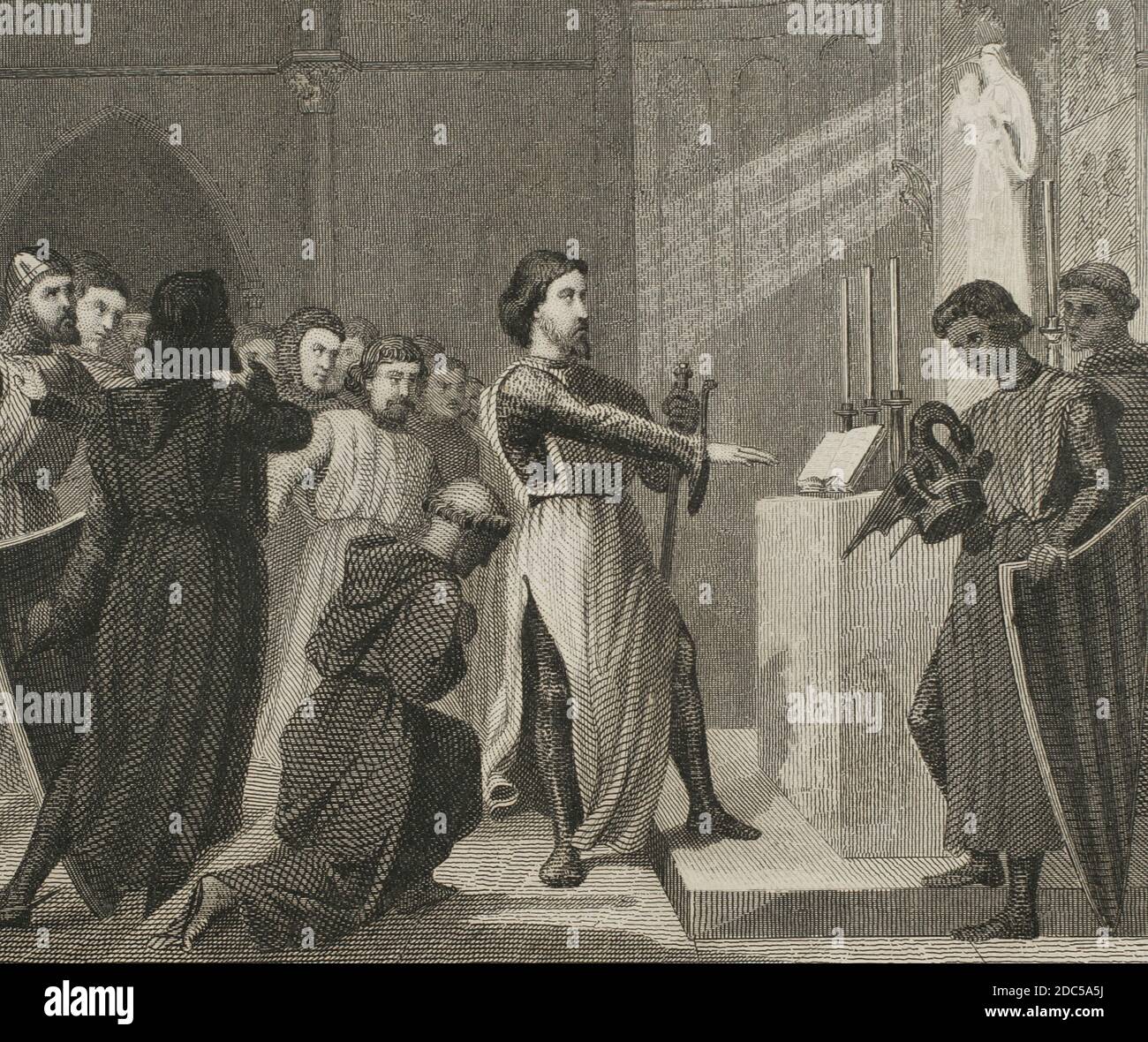 Juramento del rey Jaime I de Aragón ante la Virgen de El Puig de Santa María para conquistar el