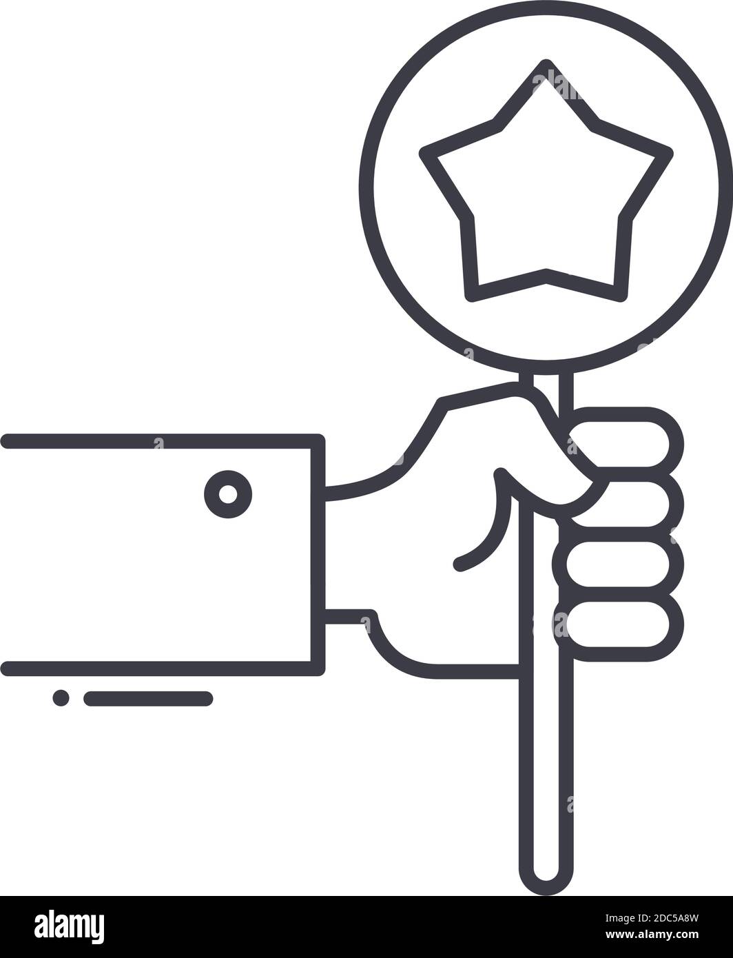 Scoring icon, linear isolated illustration, thin line vector, web ...