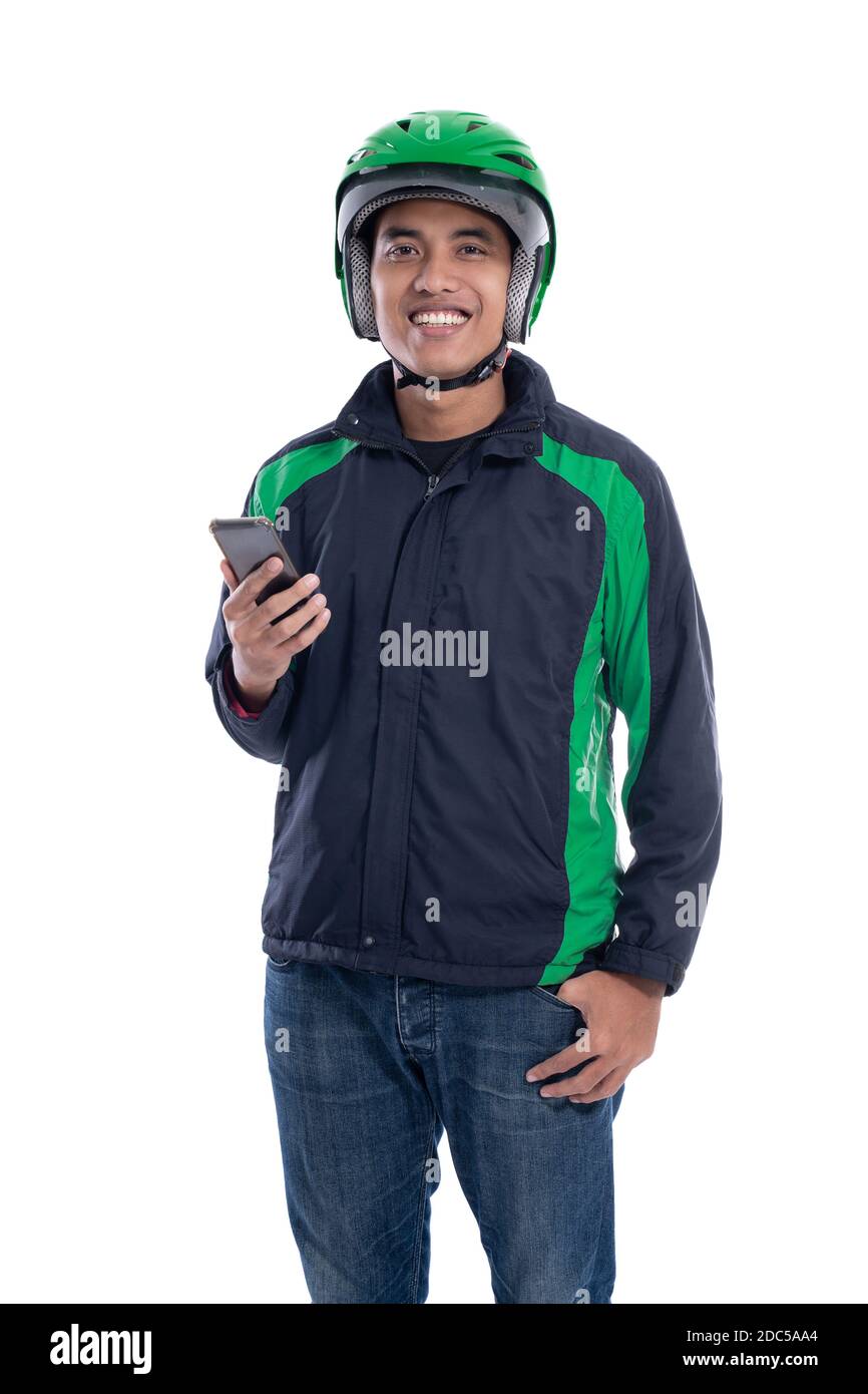 Online motorcycle transportation smartphone Cut Out Stock Images Online motorcycle transportation smartphone Cut Out Stock Images