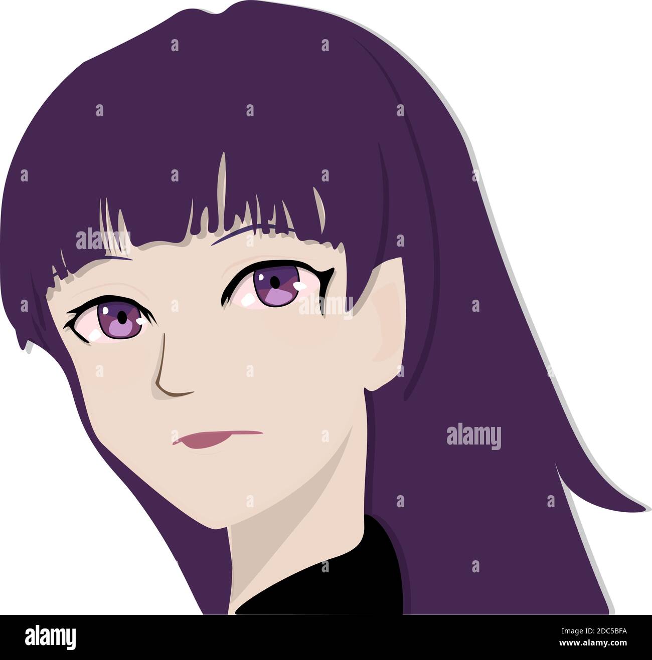 Vector anime characters. Anime girl in japanese. Anime style, drawn vector  illustration. Sketch. Manga style. Colored. EPS 10 Stock Vector Image & Art  - Alamy