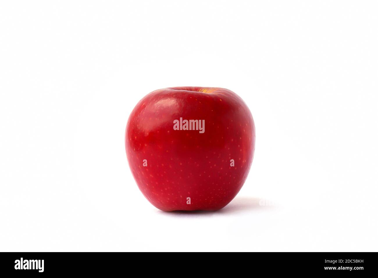 Red apple fruit isolated on white background. Stock Photo
