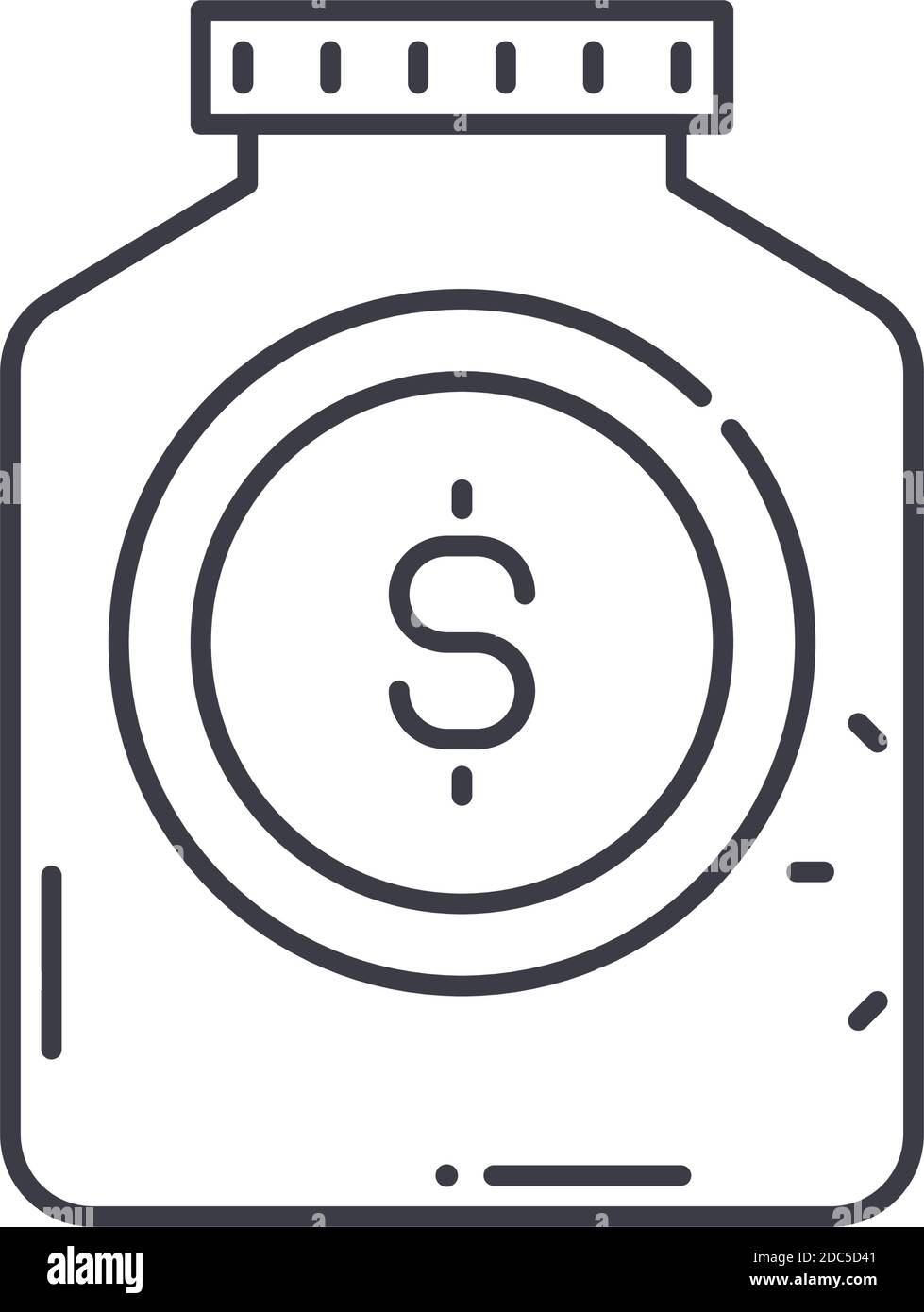 Savings concept icon, linear isolated illustration, thin line vector ...