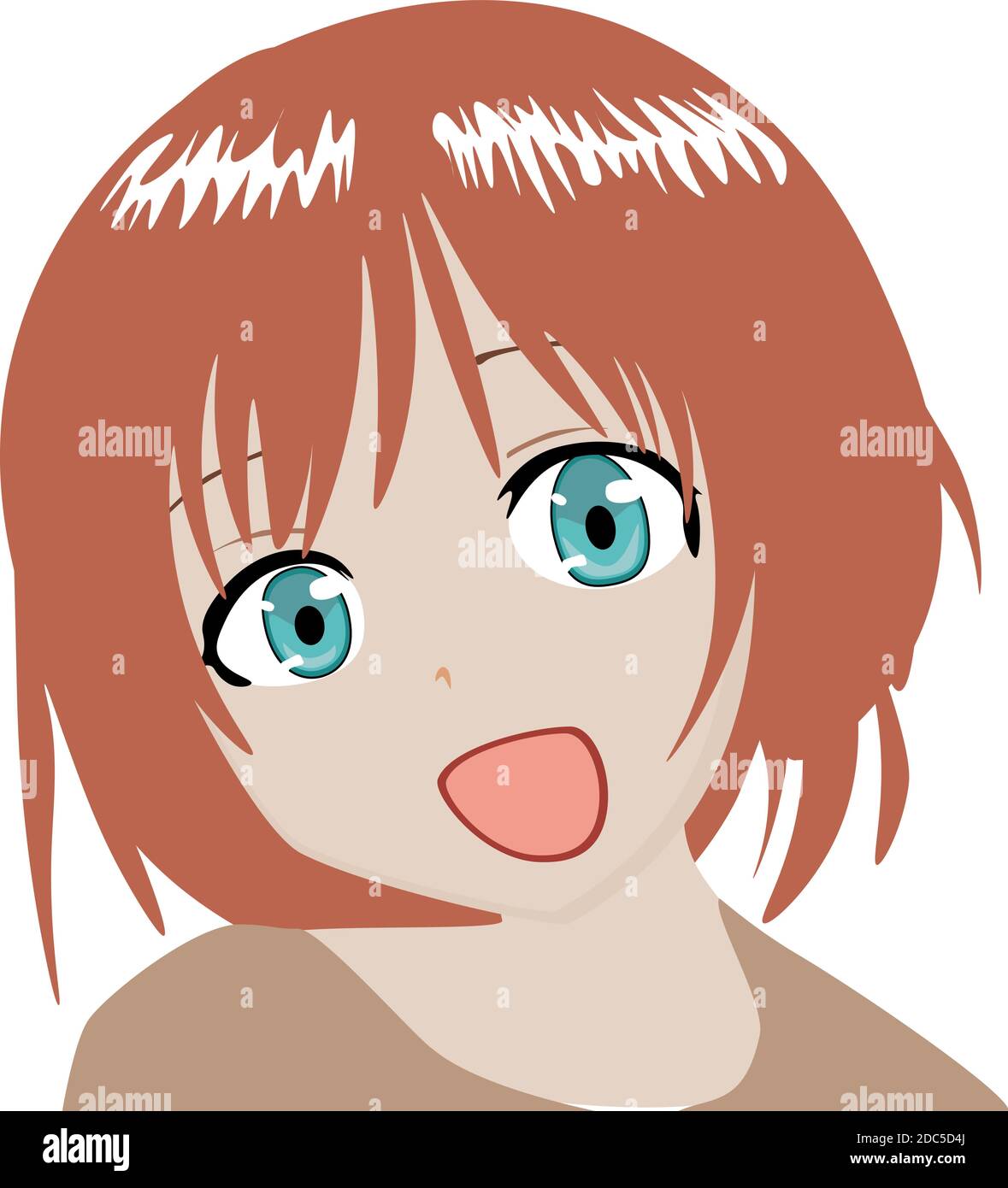 Vector anime characters. Anime girl in japanese. Anime style, drawn vector  illustration. Sketch. Manga style. Colored. EPS 10 Stock Vector Image & Art  - Alamy