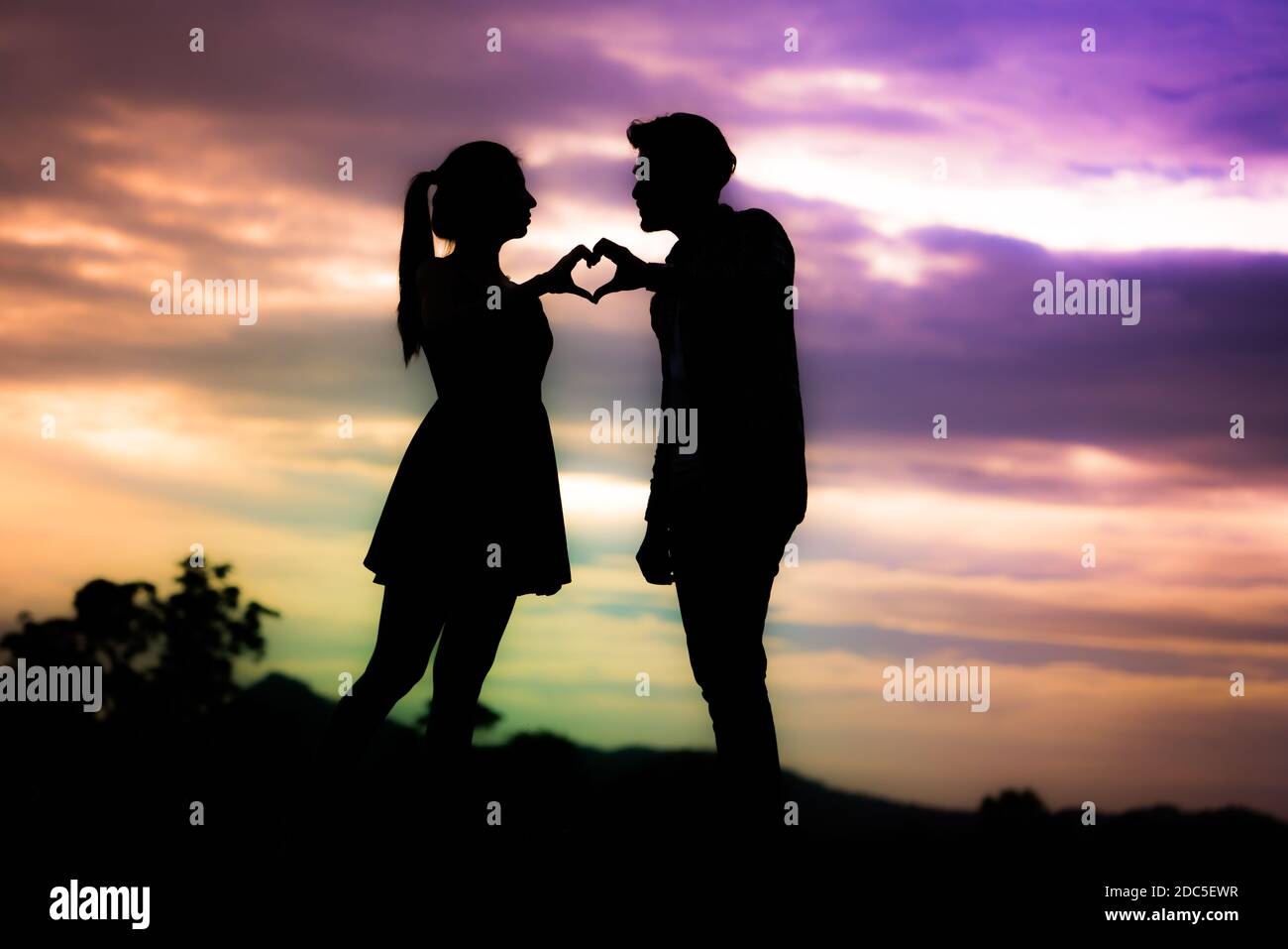 Couple making love silhouette hi-res stock photography and images - Alamy
