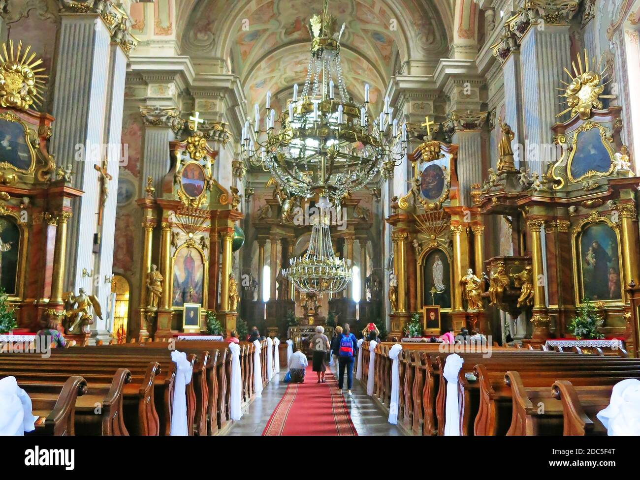ST Anne’s interior church, Warsaw, Poland Stock Photo