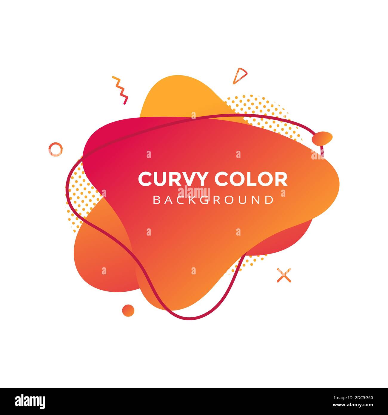 Modern liquid abstract element graphic gradient flat style design fluid vector. Stock Vector