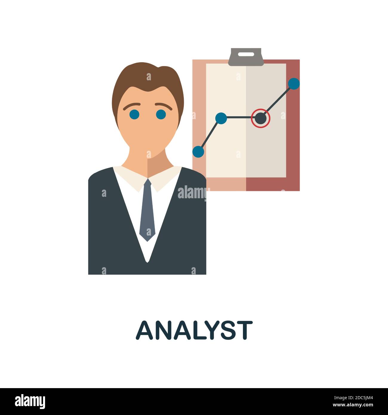 Analyst icon. Simple element from human resources collection. Creative Analyst icon for web design, templates, infographics and more Stock Vector