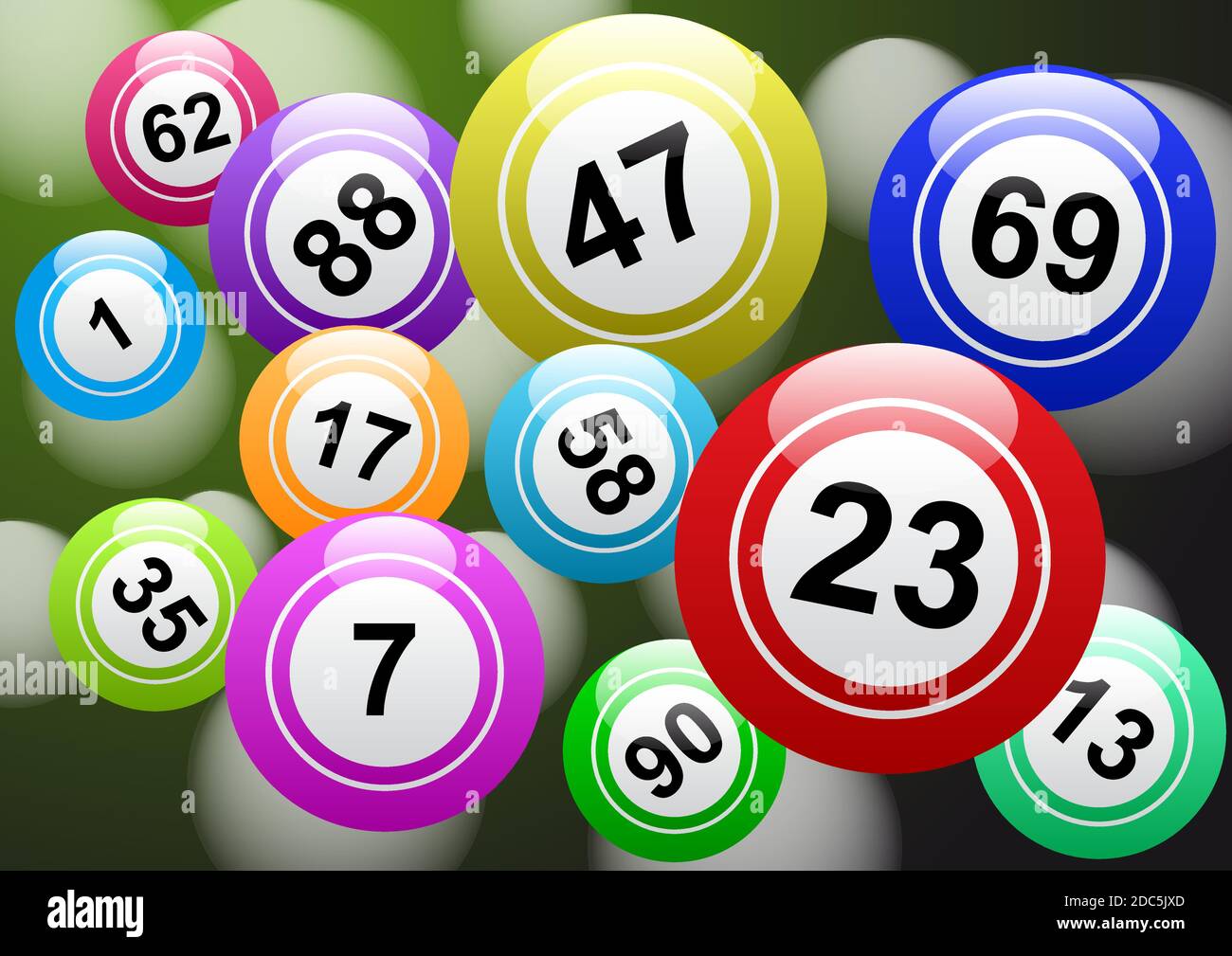 Bingo lottery, background vector design, lucky balls and numbers of ...